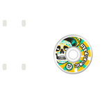 Hydroponic Mexican Skull 2.0 Skateboard Wheels - White/Yellow 56mm
