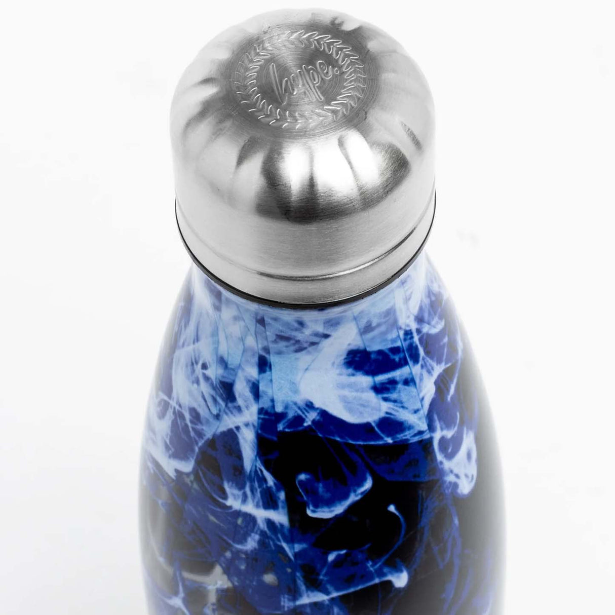 Hype Metal Water Bottle 500ml - Flame Crest Black/Blue