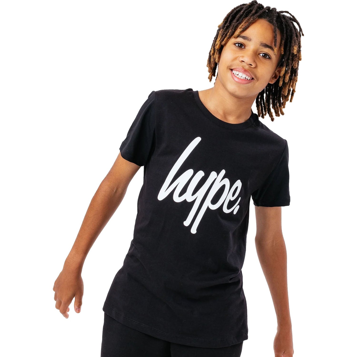 Hype Script Kids T Shirt - Black