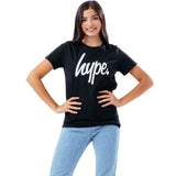Hype Script Kids T Shirt - Black