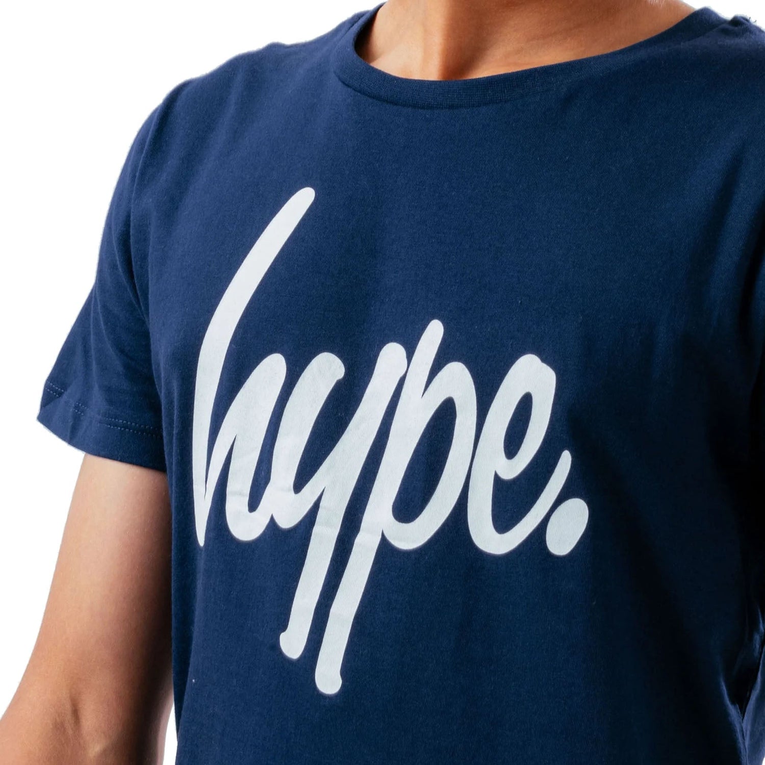 Hype Script Kids T Shirt - Navy
