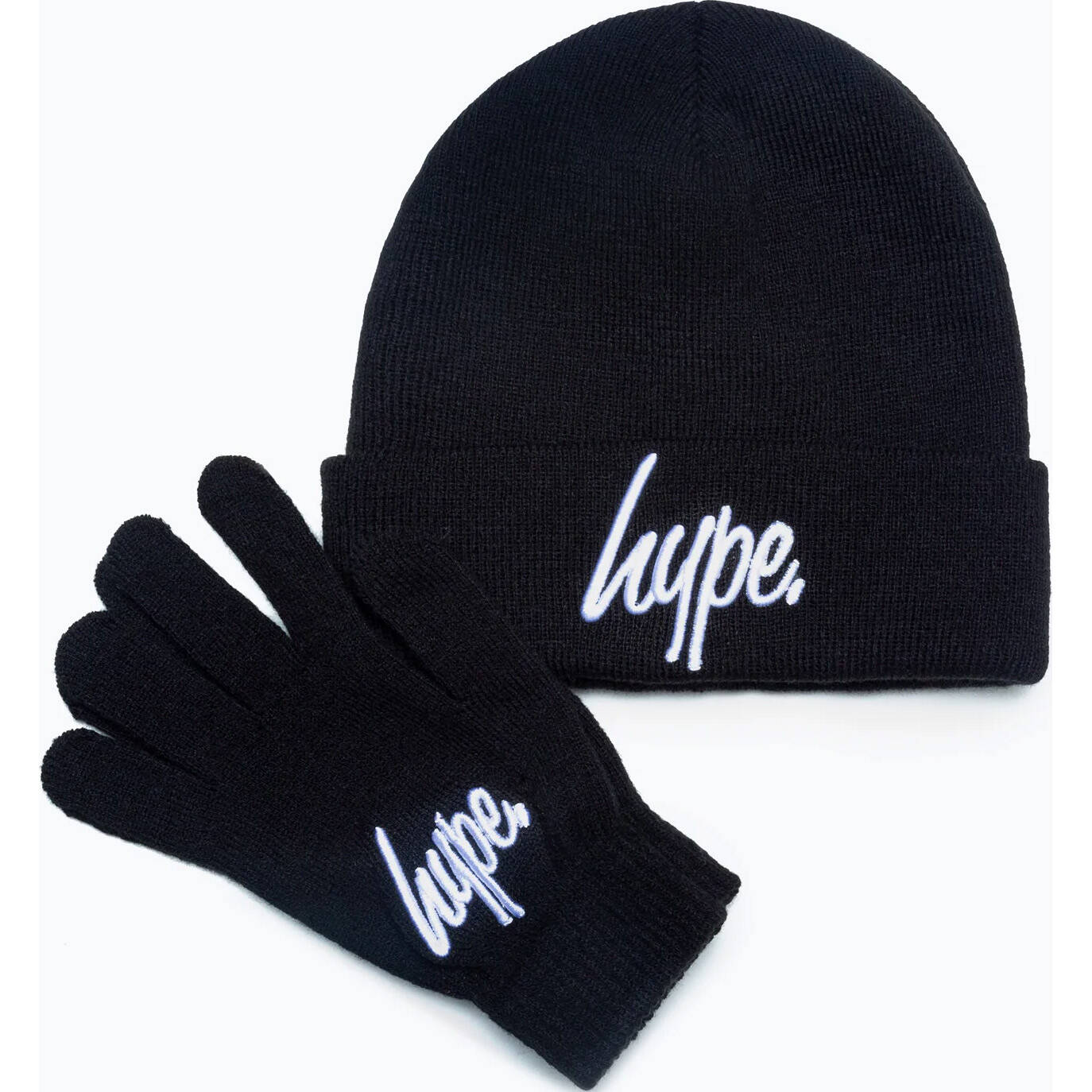 Hype Kids Hat and Glove Set - Black