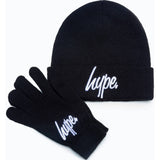 Hype Kids Hat and Glove Set - Black