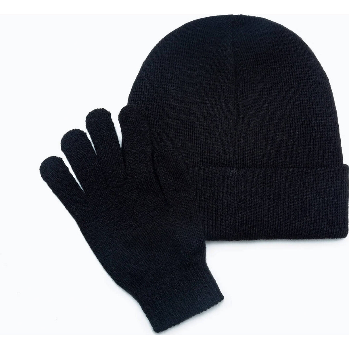 Hype Kids Hat and Glove Set - Black