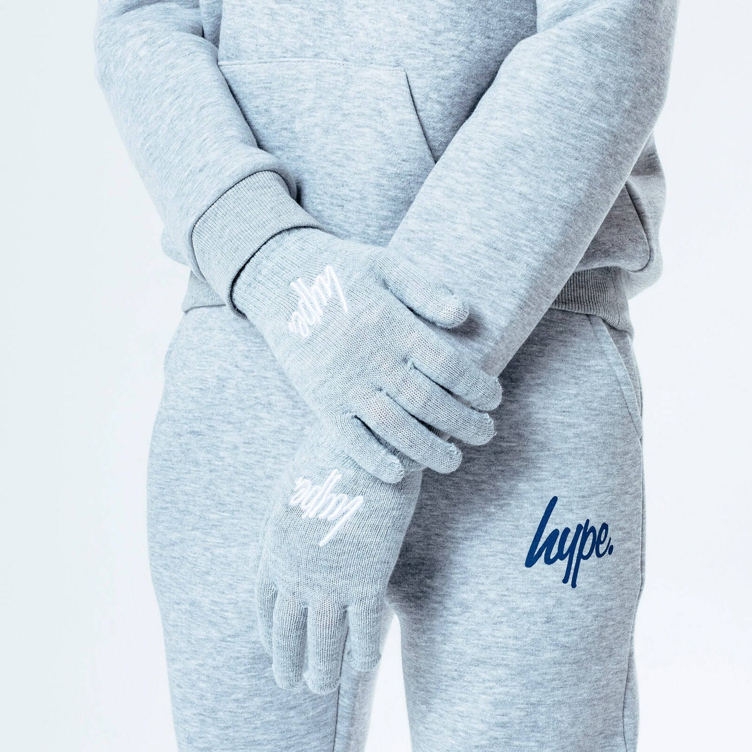Hype Kids Hat and Glove Set - Grey