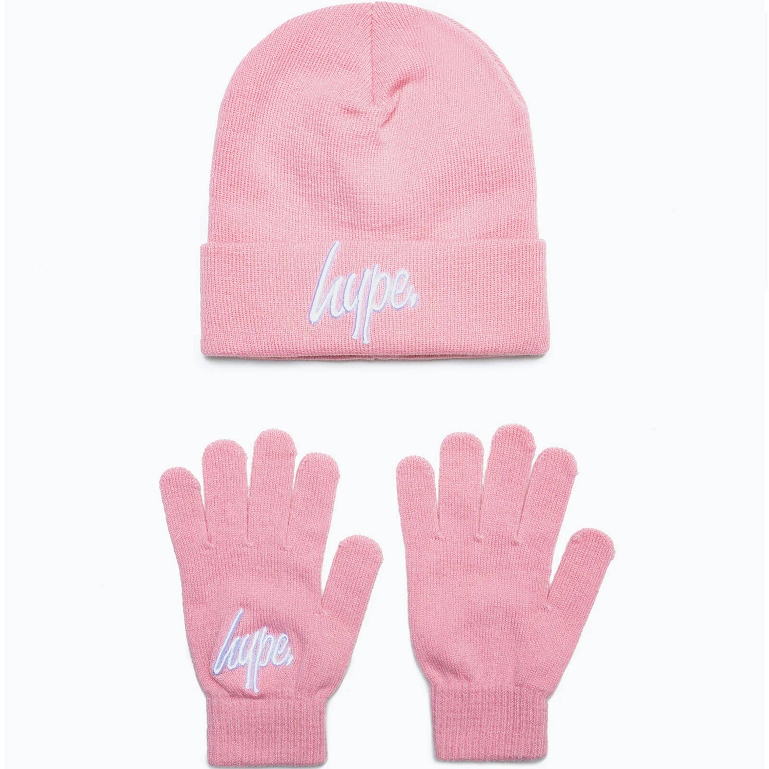 Hype Kids Hat and Glove Set - Pink