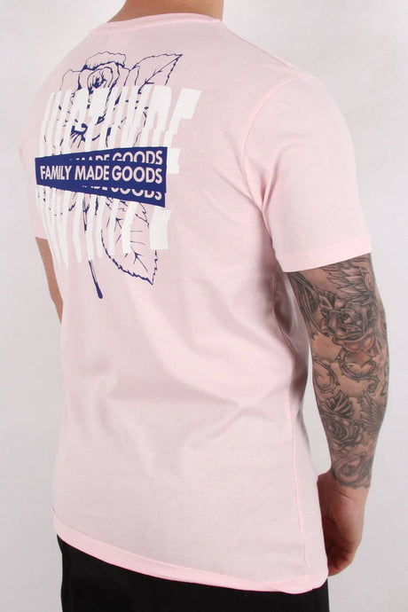 Hype Glitch Rose T Shirt - Pink/Blue