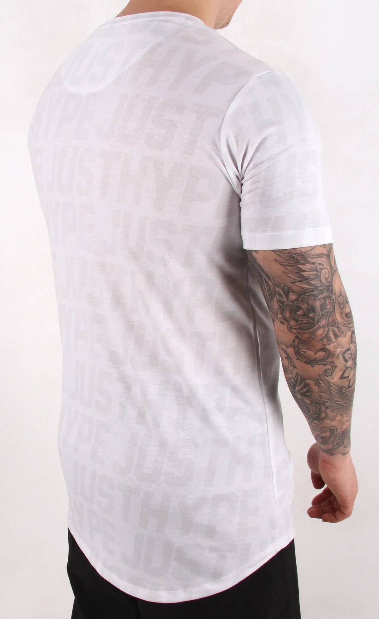 Hype Tonal Sporting T Shirt - White/Grey