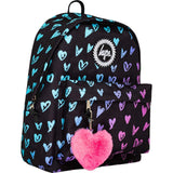 Hype Scribble Hearts Backpack - Black