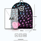 Hype Scribble Hearts Backpack - Black