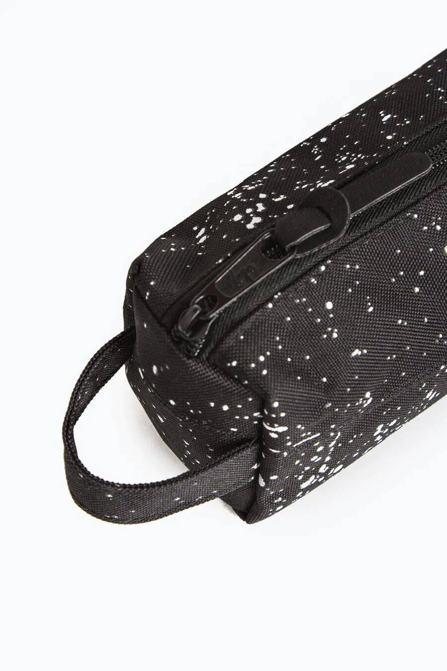 Hype Black Speckle Pencil Case - Black/White