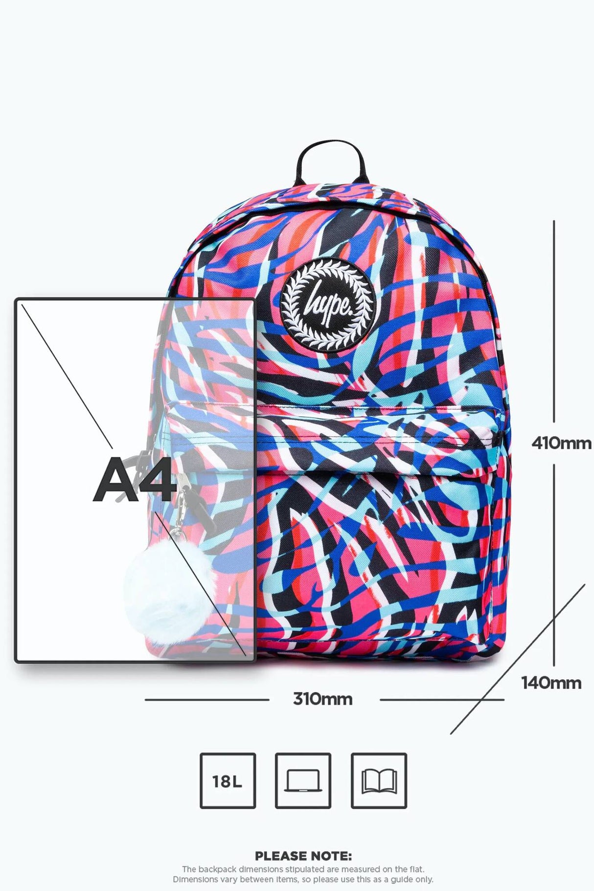 Hype Highlighter Zebra 18L Backpack - Multi