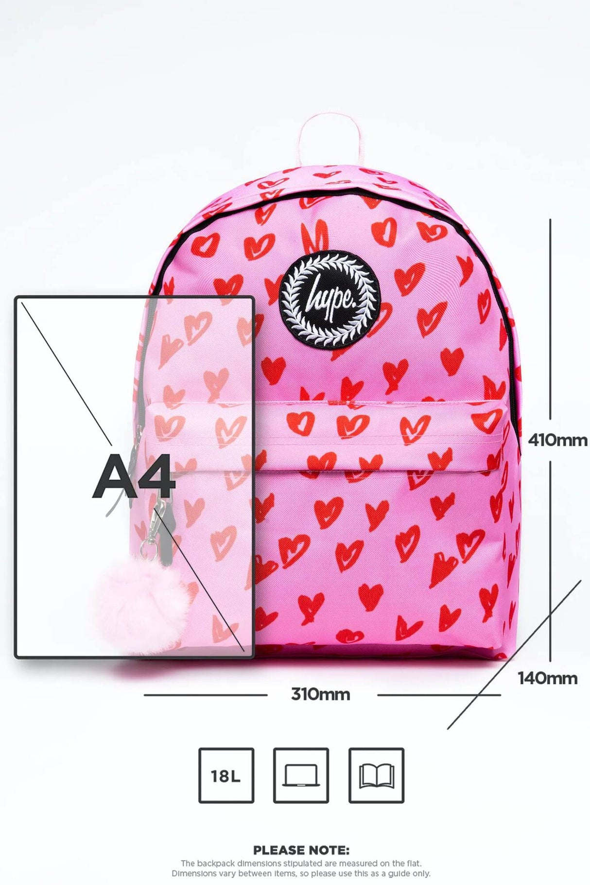 Hype Scribble Heart 18L Backpack - Multi