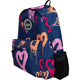 Hype 18L Backpack - Navy Heart Drips