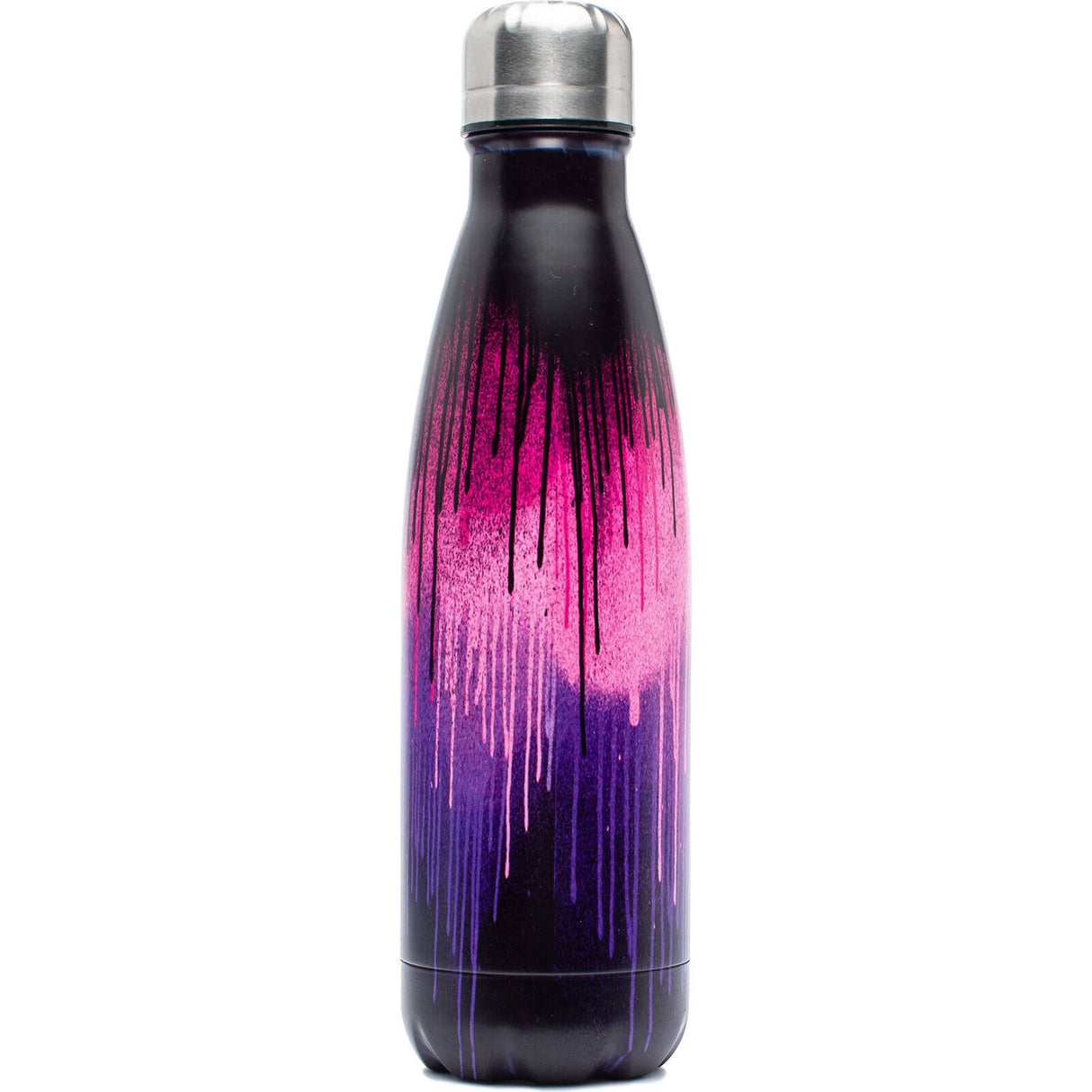 Hype Metal Water Bottle 500ml - Pink/Purple Drips