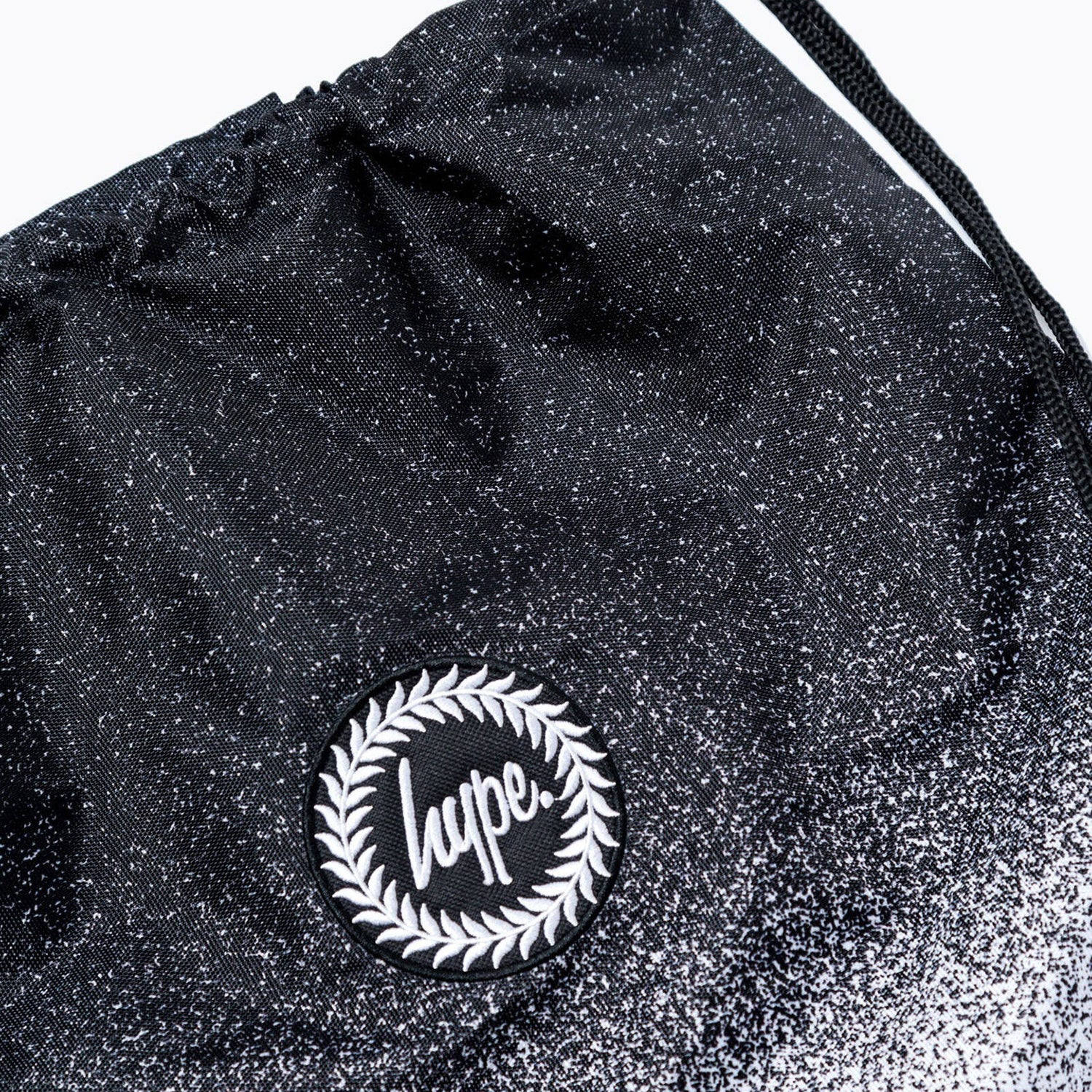 Hype Crest Drawstring Bag - Mono Speckle Fade