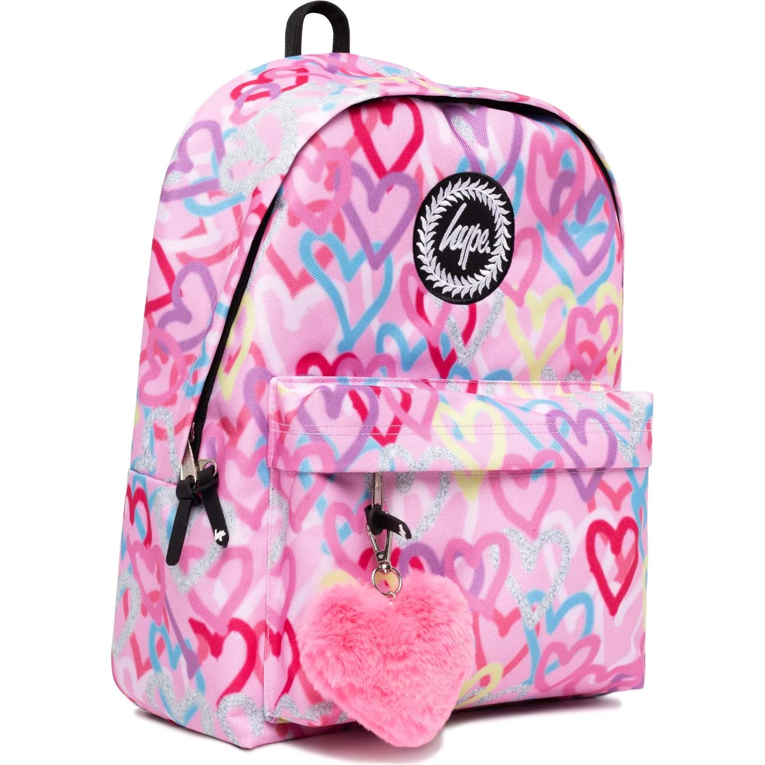 Hype Graffiti Hearts Backpack - Pink/Multi