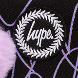 Hype Glitter Scribble Heart Lunchbox - Black/Purple