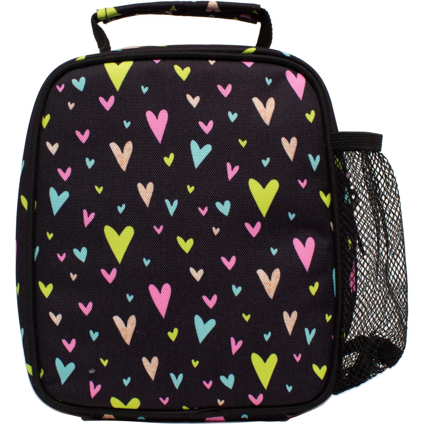 Hype Heart Gold Glitter Overlay Lunchbox - Black/Multi