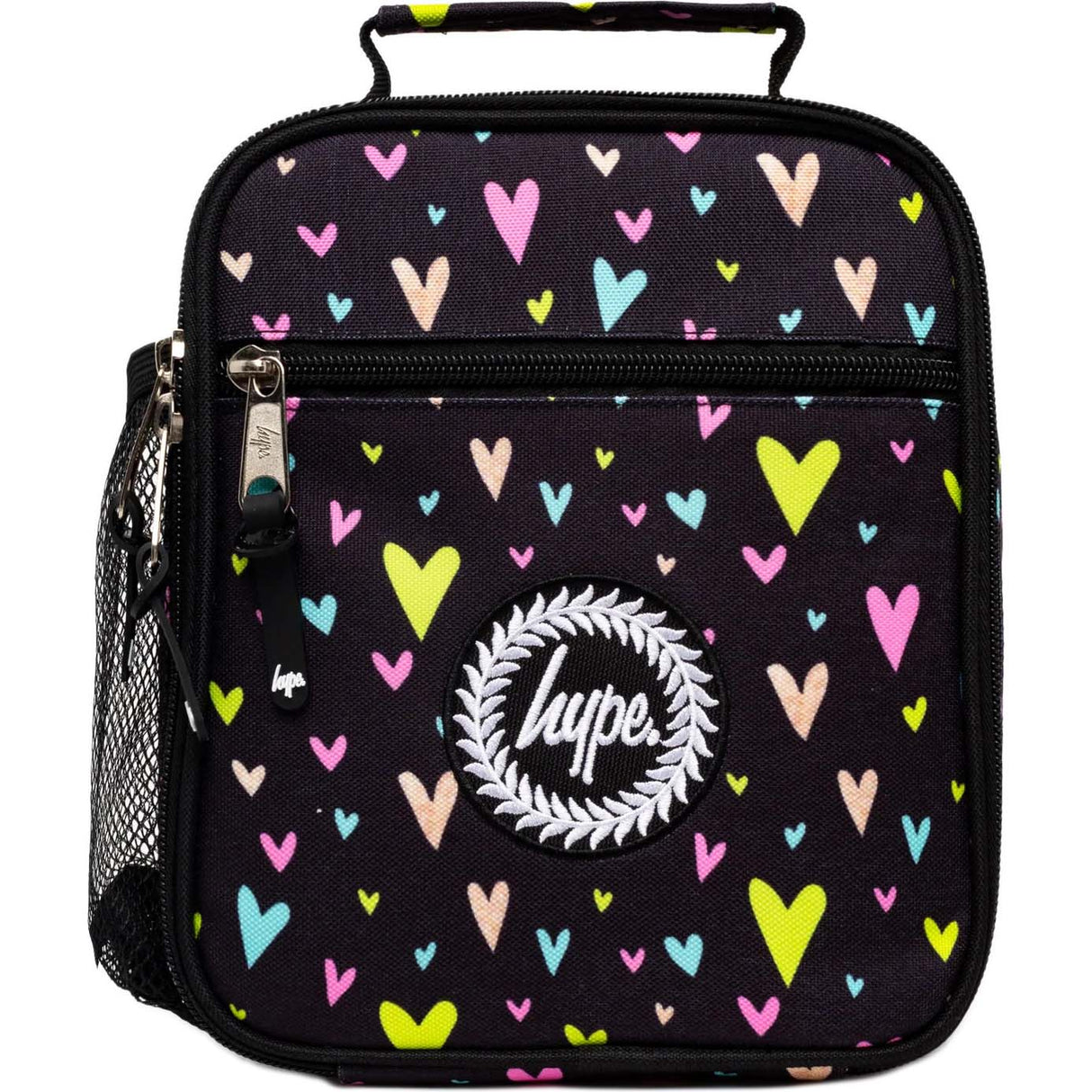 Hype Heart Gold Glitter Overlay Lunchbox - Black/Multi