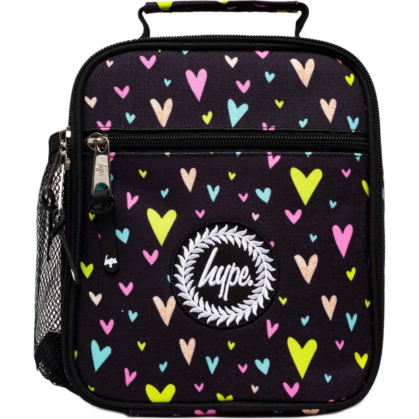 Hype Heart Gold Glitter Overlay Lunchbox - Black/Multi