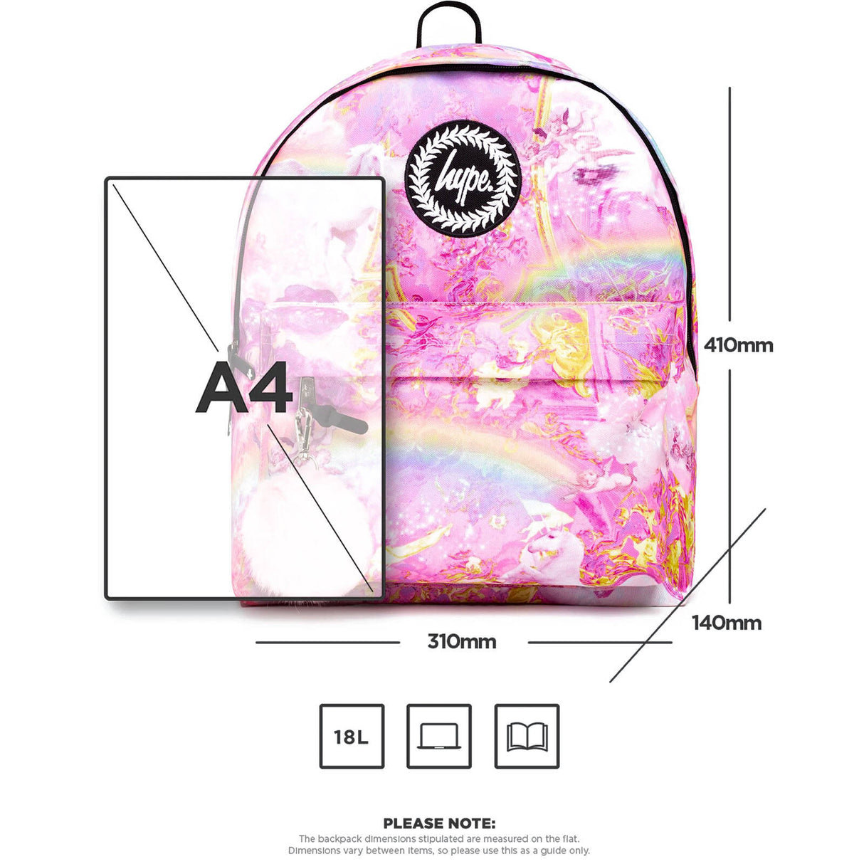 Hype Rainbow Unicorn Renaissance Backpack - Pink