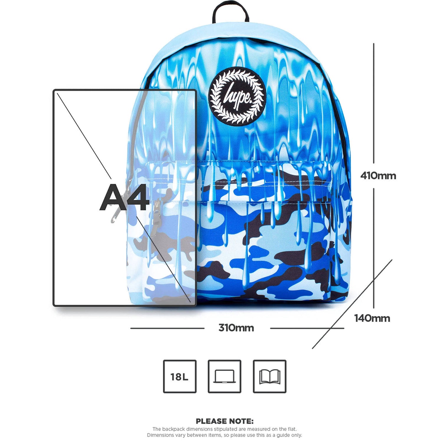 Hype Slime Drips Backpack - Blue/Camo