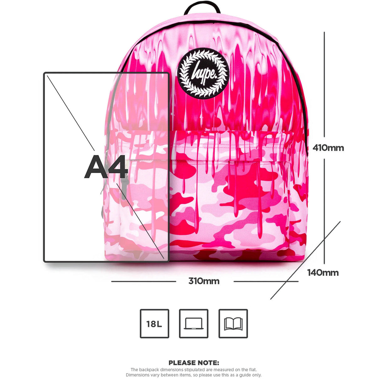 Hype Slime Drips Backpack - Pink/Camo