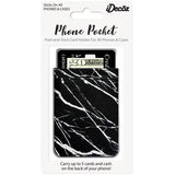 IDecoz Faux Leather Phone Pocket - Black Marble