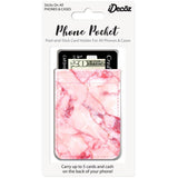 IDecoz Faux Leather Phone Pocket - Blush Marble