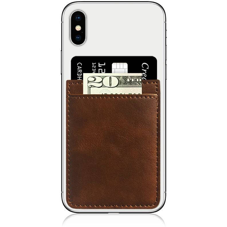IDecoz Faux Leather Phone Pocket - Brown