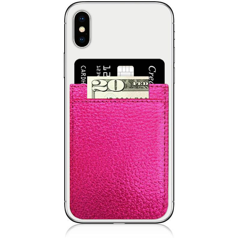 IDecoz Faux Leather Phone Pocket - Hot Pink