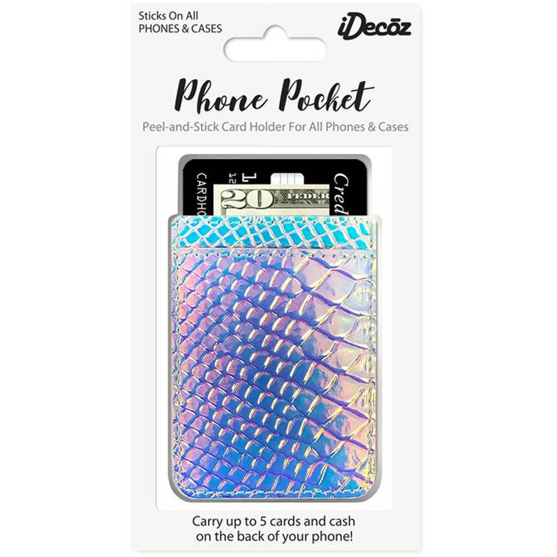 IDecoz Faux Leather Phone Pocket - Hologram Snakeskin