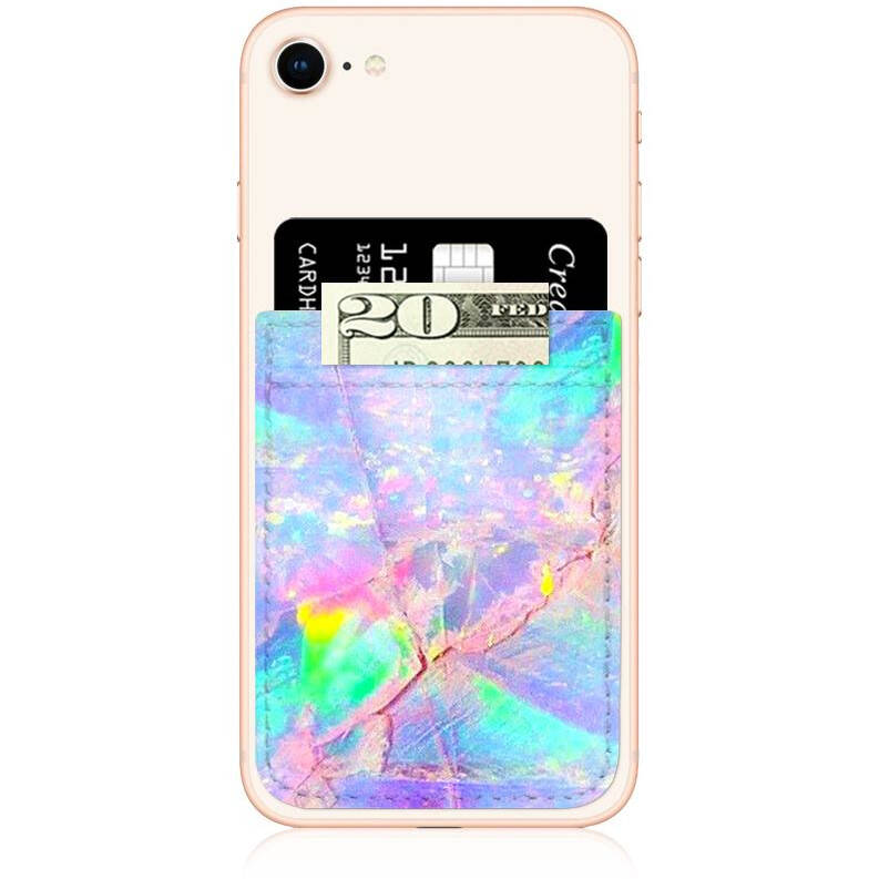 IDecoz Faux Leather Phone Pocket - Opal Print