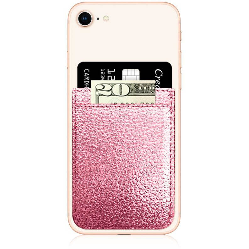 IDecoz Faux Leather Phone Pocket - Rose Gold