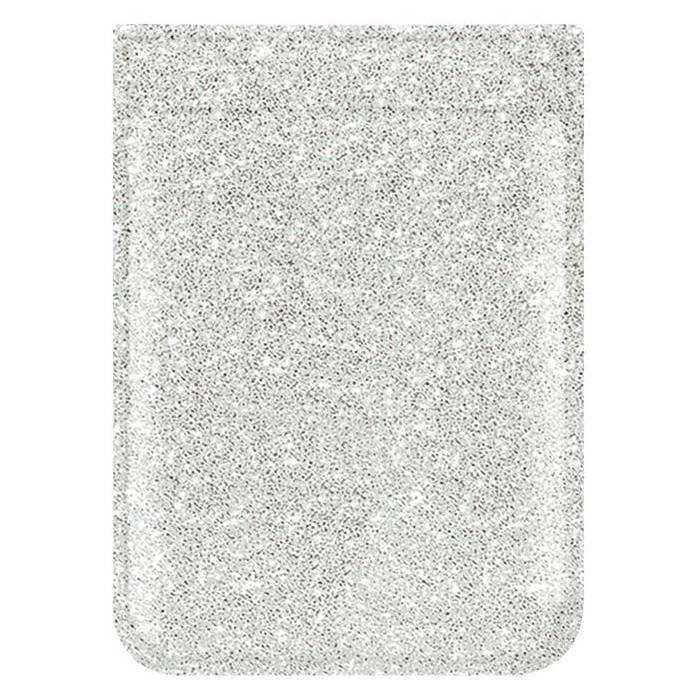 IDecoz Faux Leather Phone Pocket - Silver Glitter