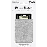 IDecoz Faux Leather Phone Pocket - Silver Glitter