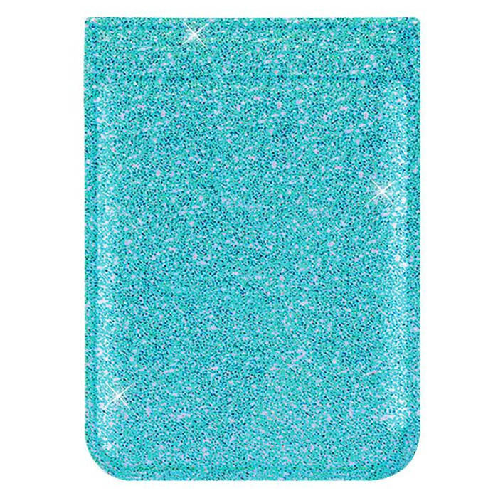 IDecoz Faux Leather Phone Pocket - Turquoise Glitter
