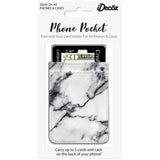 IDecoz Faux Leather Phone Pocket - White Marble