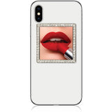 IDecoz Square Phone Mirror - Silver Crystals