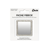 IDecoz Square Phone Mirror - Silver Crystals