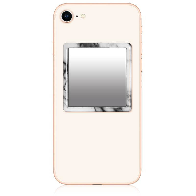 IDecoz Square Phone Mirror - White Marble