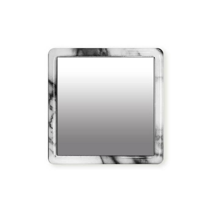 IDecoz Square Phone Mirror - White Marble