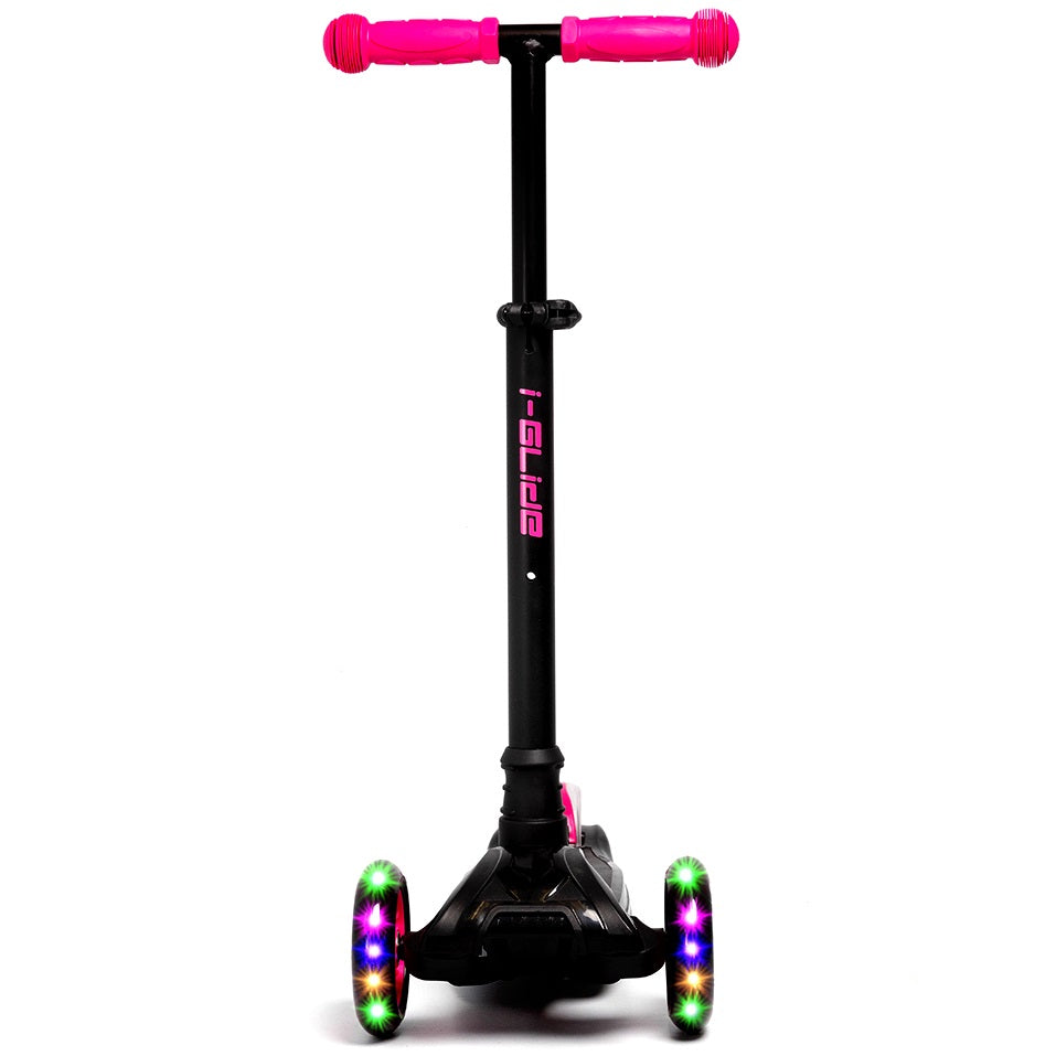 I-Glide 3-Wheel Kids Scooter - Black/Pink