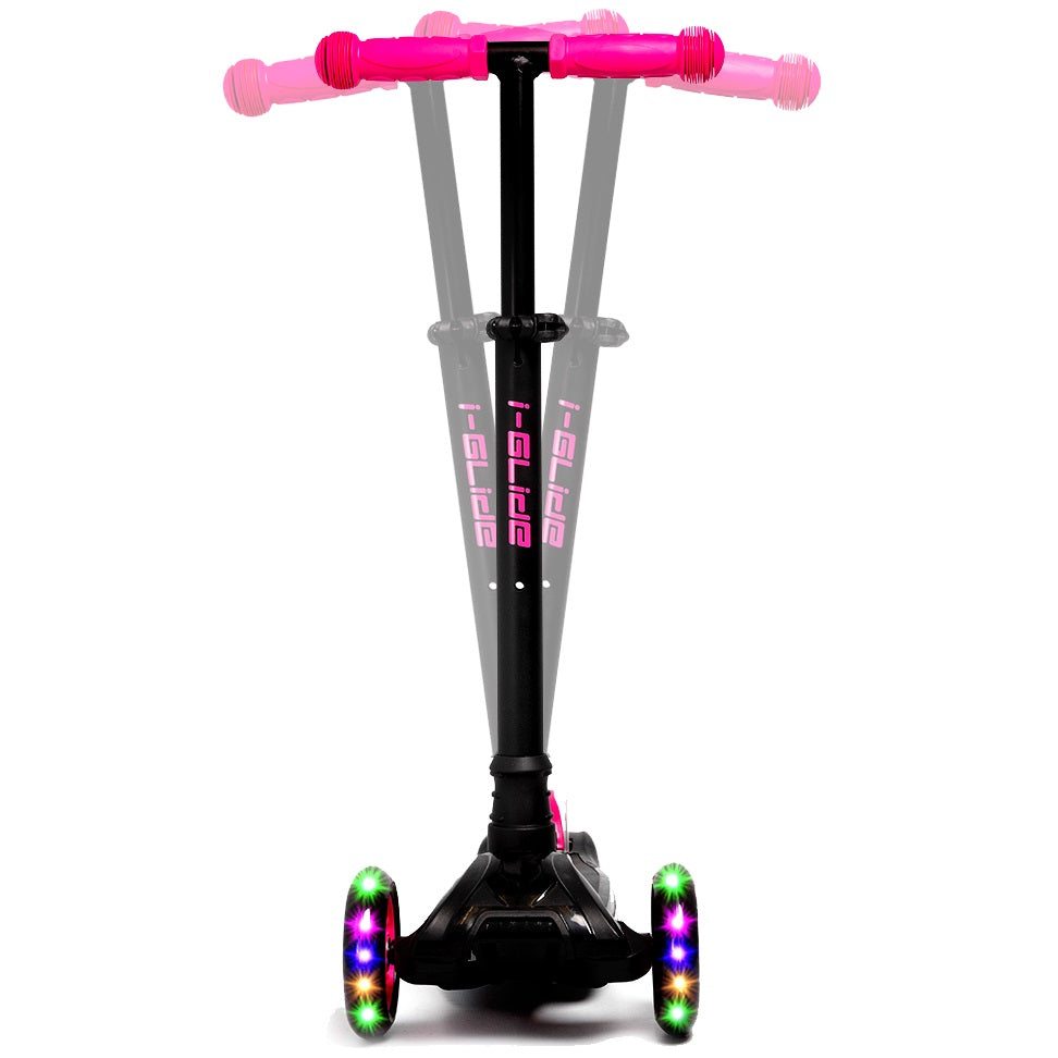 I-Glide 3-Wheel Kids Scooter - Black/Pink