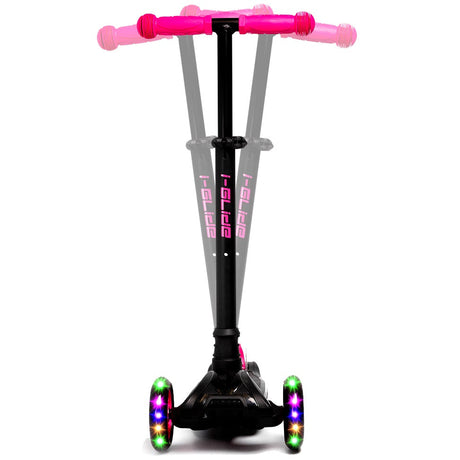 I-Glide 3-Wheel Kids Scooter - Black/Pink