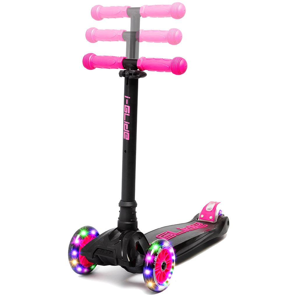 I-Glide 3-Wheel Kids Scooter - Black/Pink
