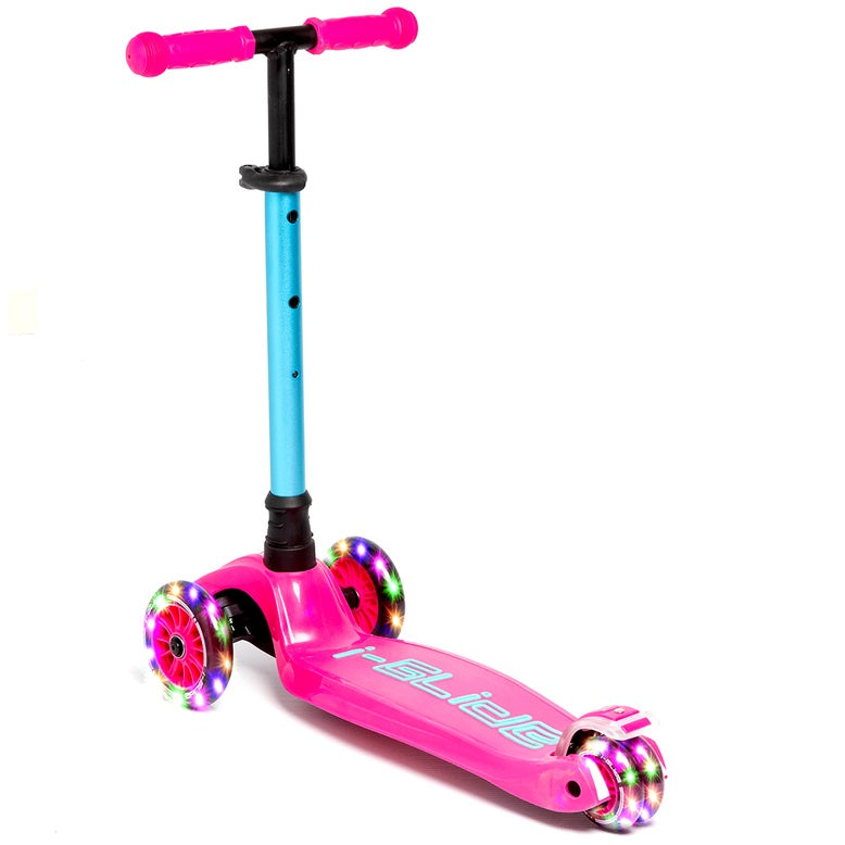 I-Glide 3-Wheel Kids Scooter - Pink/Aqua