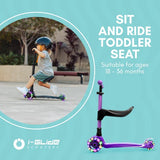 I-Glide 3-Wheel Scooter Seat Attachment - Black