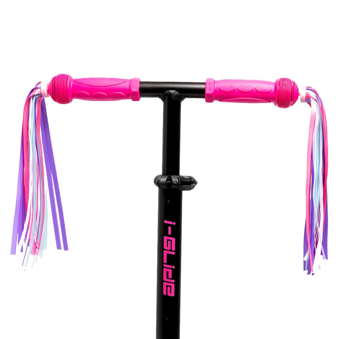 I-Glide Handlebar Ribbons - Pink/Purple (Pair)
